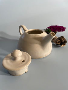 Small Teapot - matte stone white